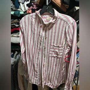 Marine Layer Pink and White Striped women’s Shirt